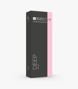 Frasco de Ácido Hialurônico Sinclair Perfectha Deep 1ml para preenchimento facial e contorno.