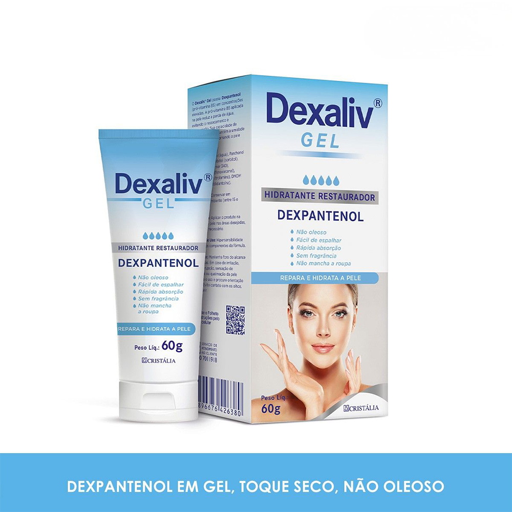Design sem nome - 1 Gel Hidratante Restaurador Toque Seco 60g – Dexaliv - Imagem 1